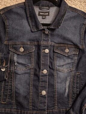 Dark Blue Jean Jacket , Size Large